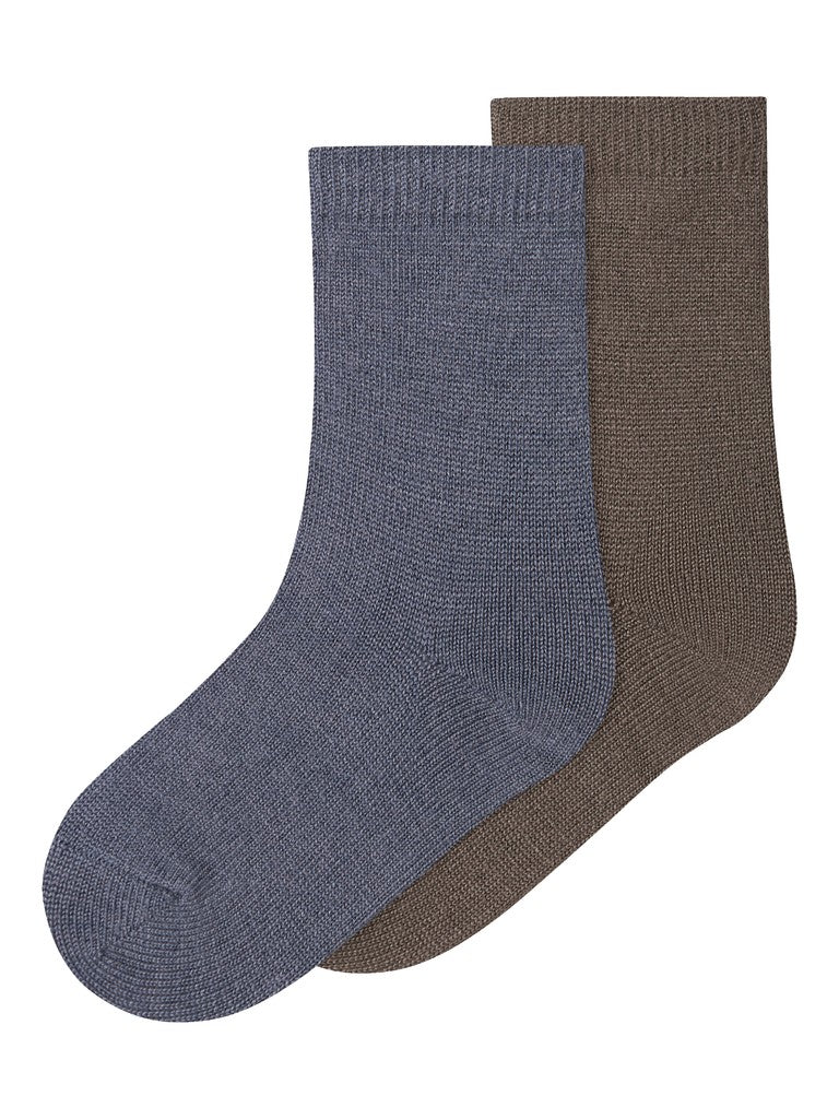Strumpor Merinoull Viskos 2-pack Wakta M Tunn Blå/Brun