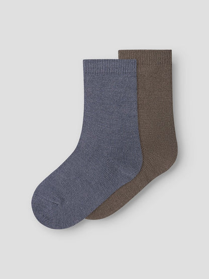 Strumpor Merinoull Viskos 2-pack Wakta M Tunn Blå/Brun
