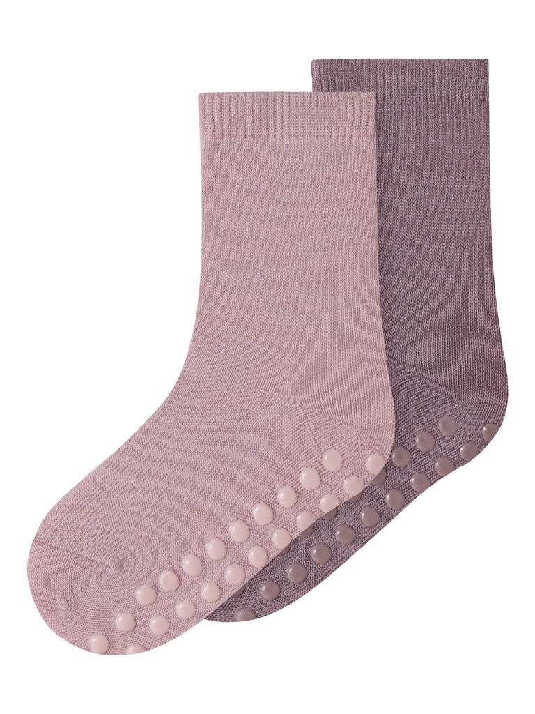 Halkstrumpor Merinoull Wak M Tunna 2-Pack Rosa/Lila