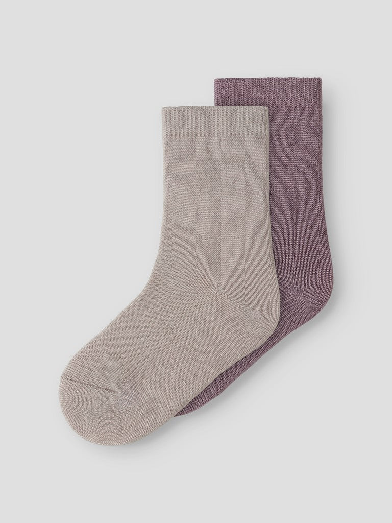 Strumpor Merinoull Viskos 2-pack Wakta M Tunn Rosa/Beige