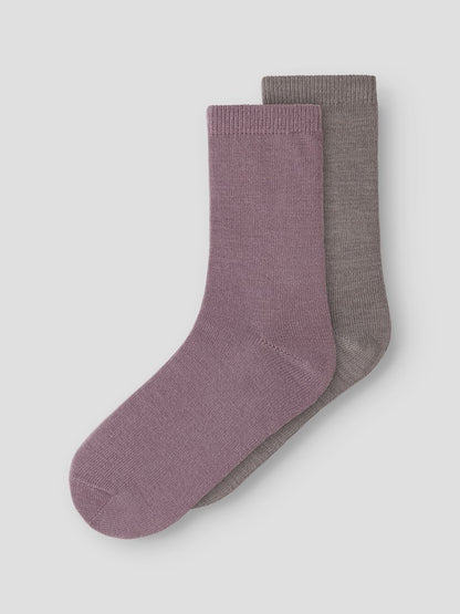 Strumpor Merinoull Wak Tunn 2-Pack Rosa/Brun