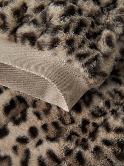 Jacka Fuskpäls M Mila Leopard Beige