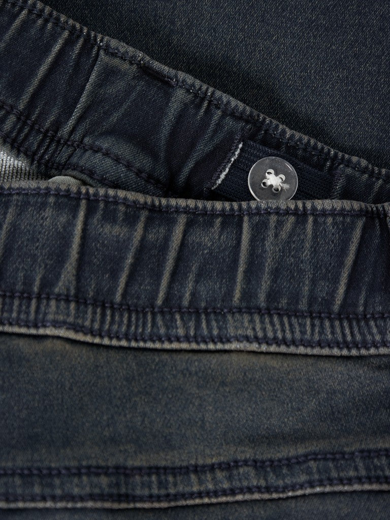 Jeans Mjuka Regular Resårmidja BlåSvart