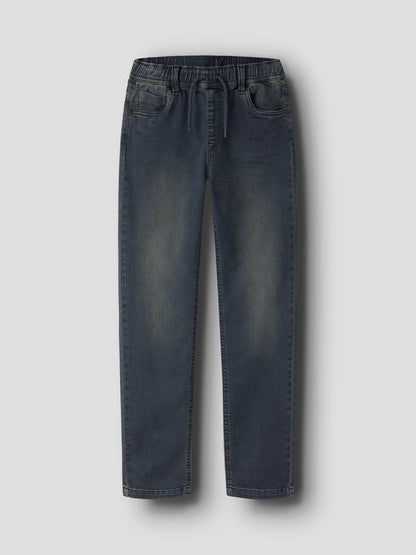 Jeans Mjuka Regular Resårmidja BlåSvart