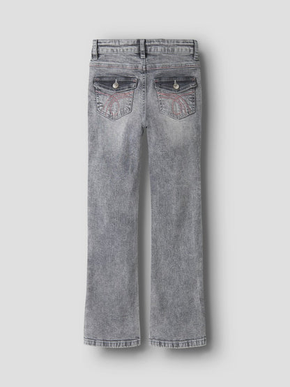 Bootcutjeans Polly Bakfickor Ficklock Brodyr Grå
