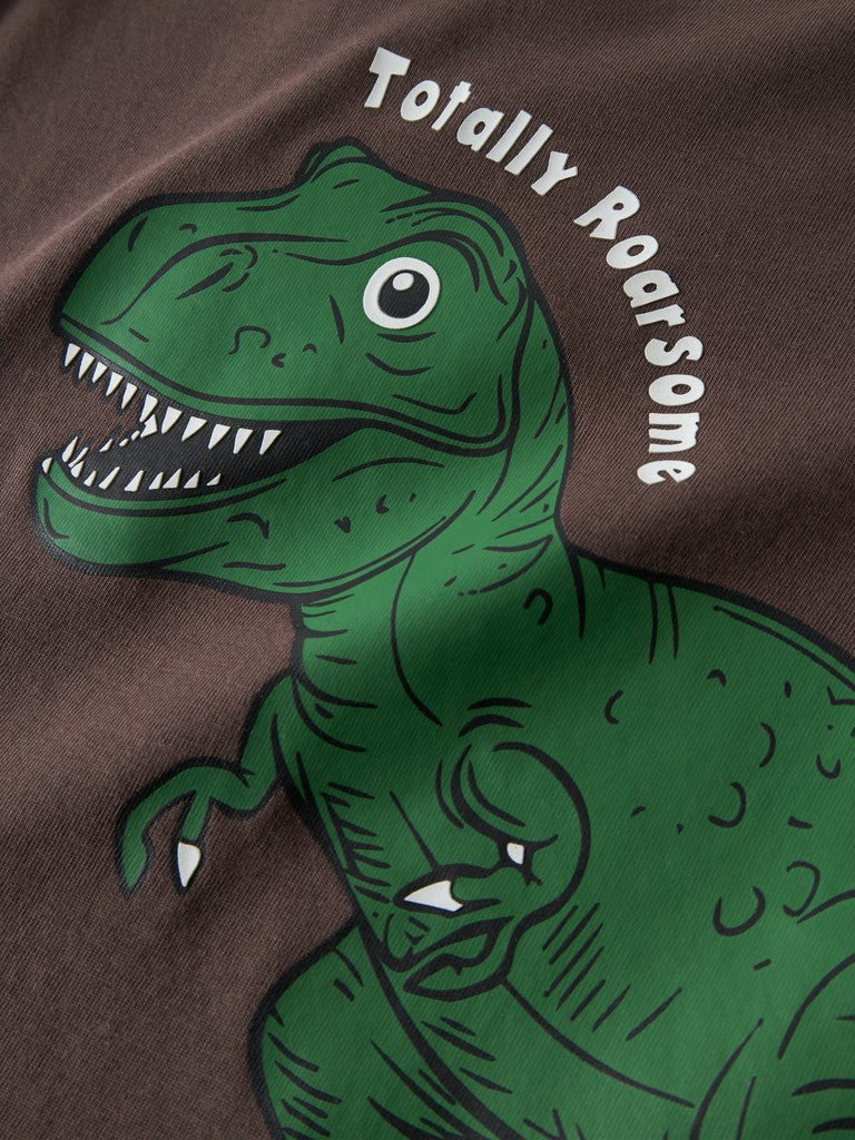 T-shirt Långärmad Dinosaurie Nedin Brun
