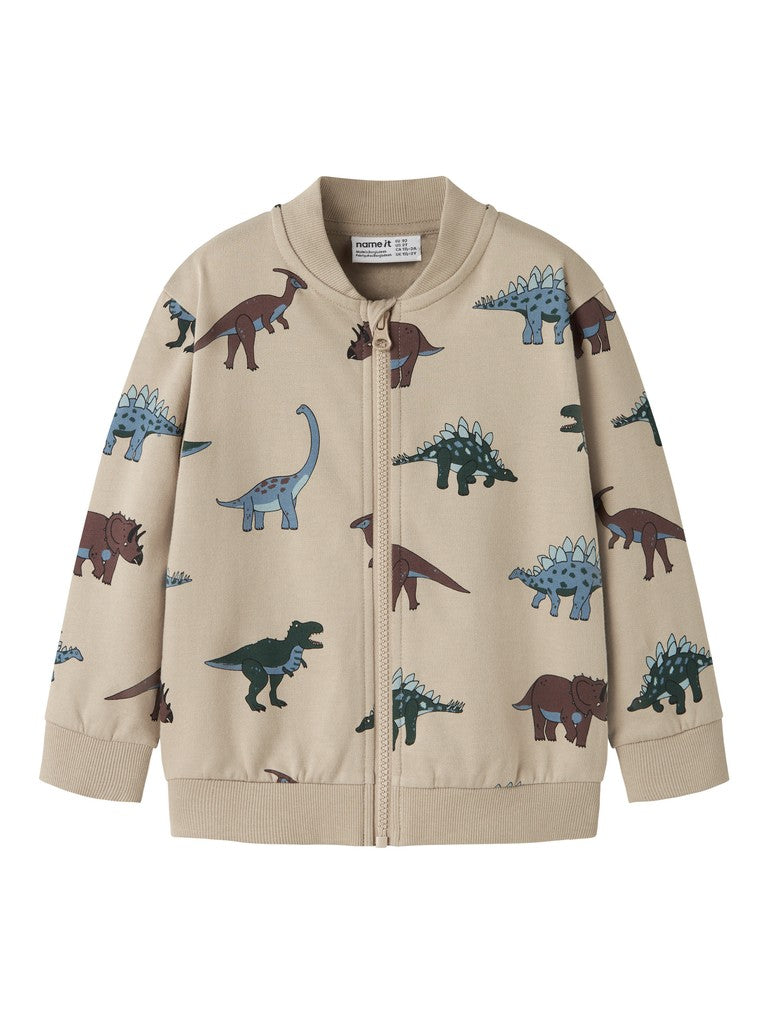 Sweattröja Dinosaurier Naris Dragkedja Beige
