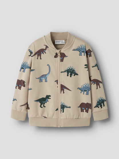 Sweattröja Dinosaurier Naris Dragkedja Beige