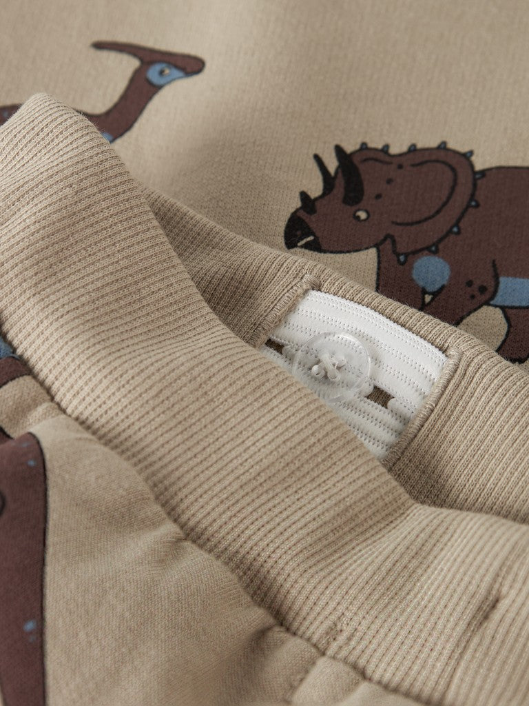 Sweatbyxor Dinosaurier Naris Beige
