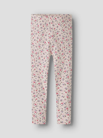 Leggings Nicole Ribbade Blommor Beige