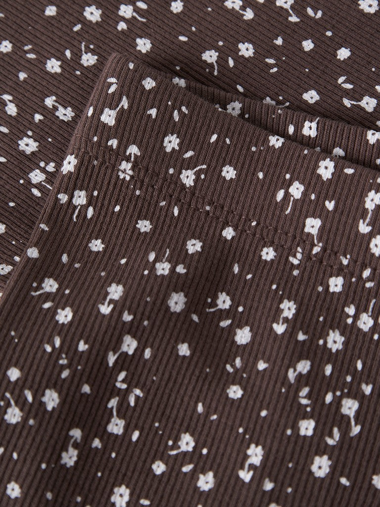 Leggings Nicole Ribbade Blommor Bruna