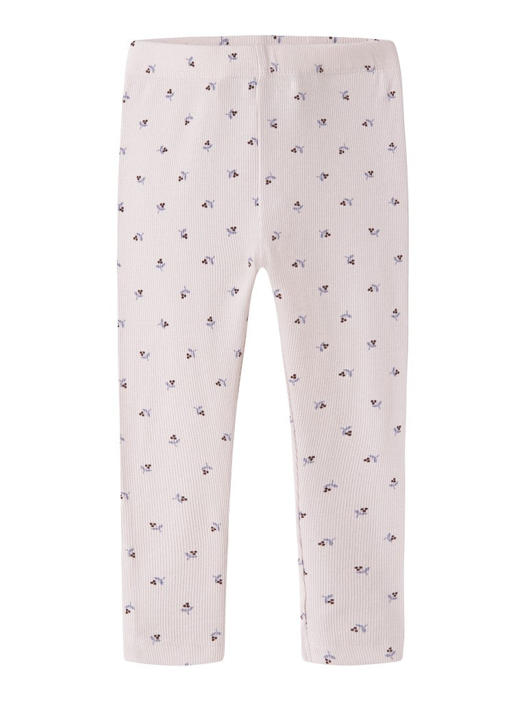 Leggings Nicole Ribbade Blommor Rosa