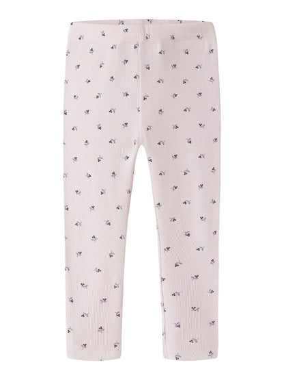 Leggings Nicole Ribbade Blommor Rosa