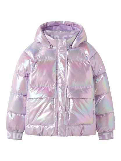 Glansig Täckjacka Malan K Silver/Rosa