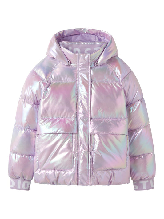 Glansig Täckjacka Malan K Silver/Rosa