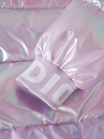 Glansig Täckjacka Malan K Silver/Rosa
