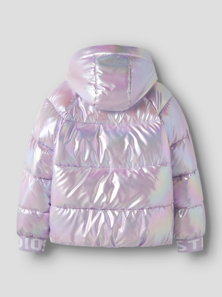 Glansig Täckjacka Malan K Silver/Rosa