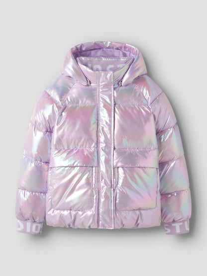 Glansig Täckjacka Malan K Silver/Rosa