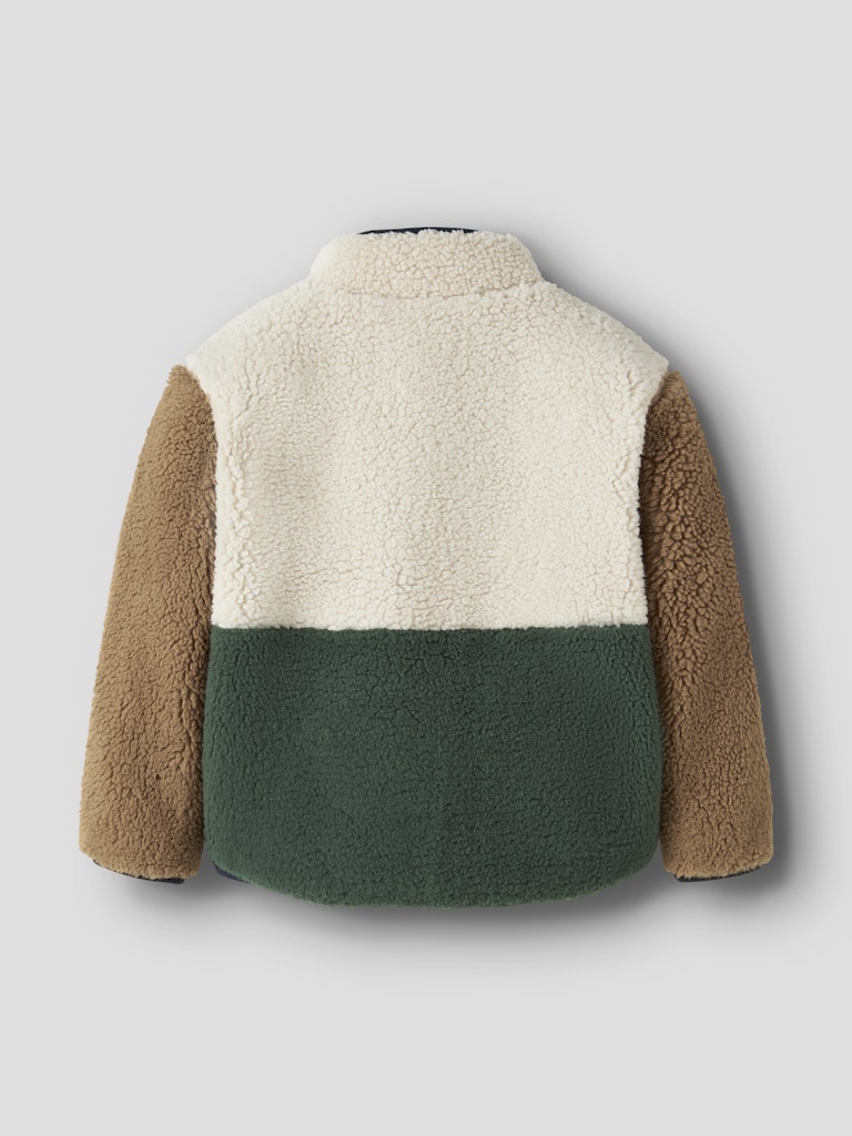 Teddyjacka Macey Grön/Beige/Blå