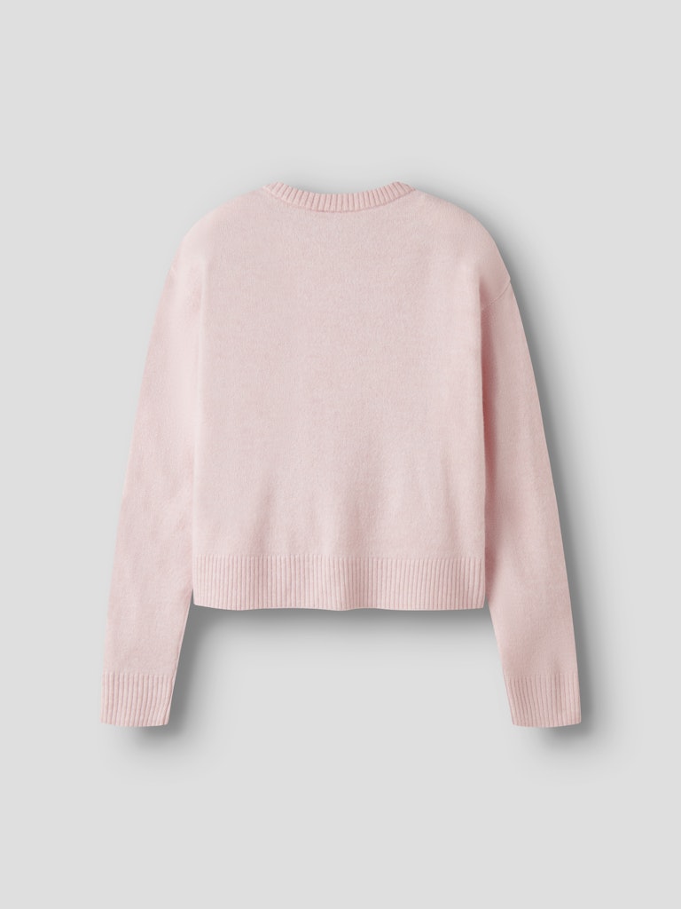 Stickad Kofta Enfärgad Karin Rosa