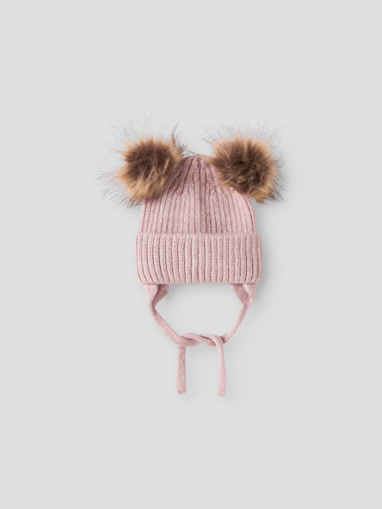 Mössa Mora Stickad Tofsar Rosa