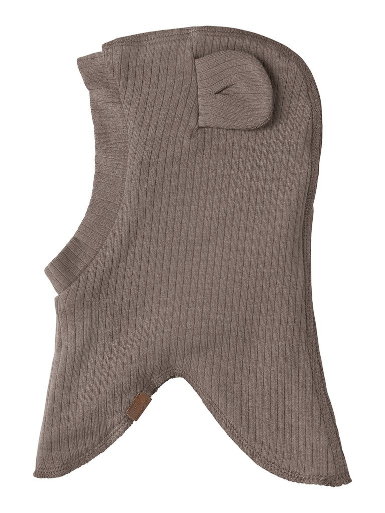 Balaclava Mex Ribbad Enfärgad Brun