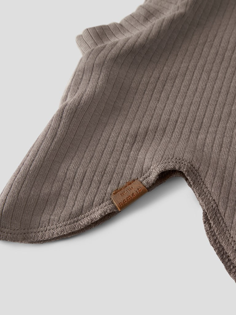 Balaclava Mex Ribbad Enfärgad Brun