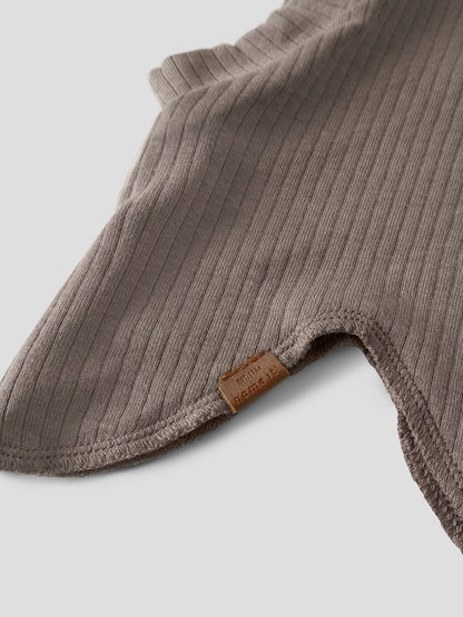 Balaclava Mex Ribbad Enfärgad Brun
