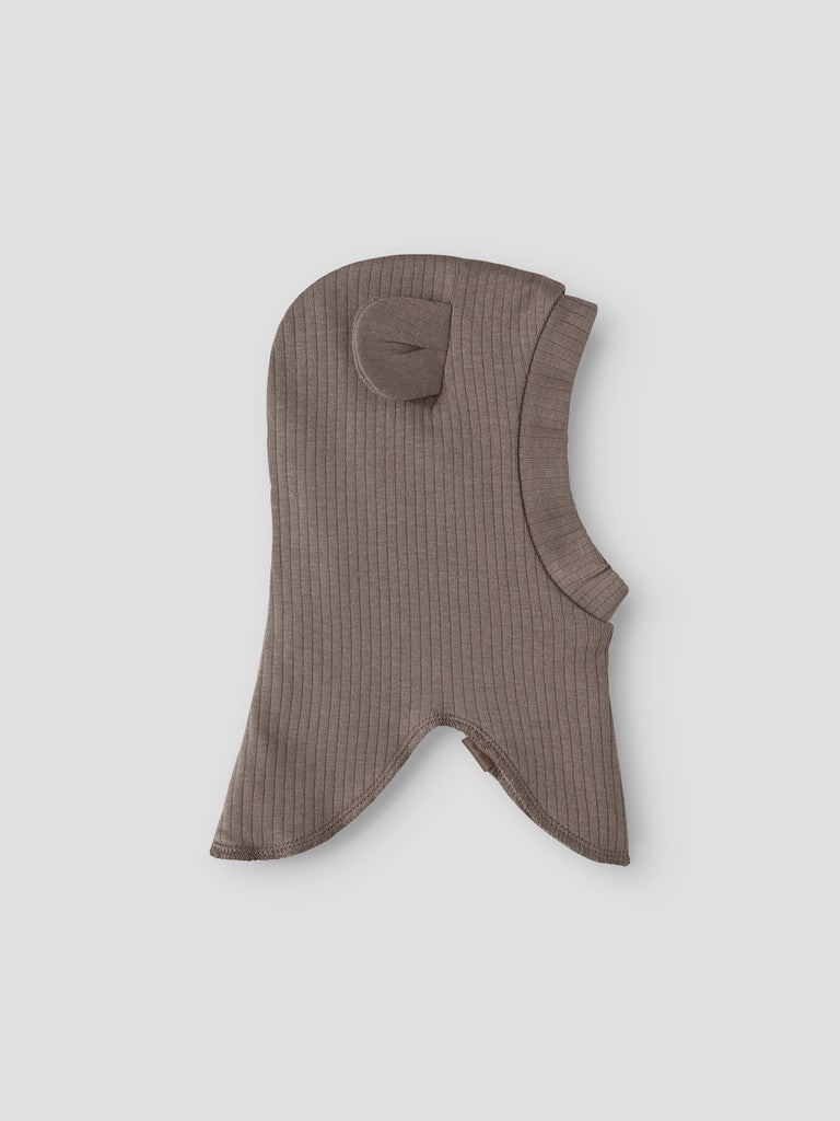 Balaclava Mex Ribbad Enfärgad Brun