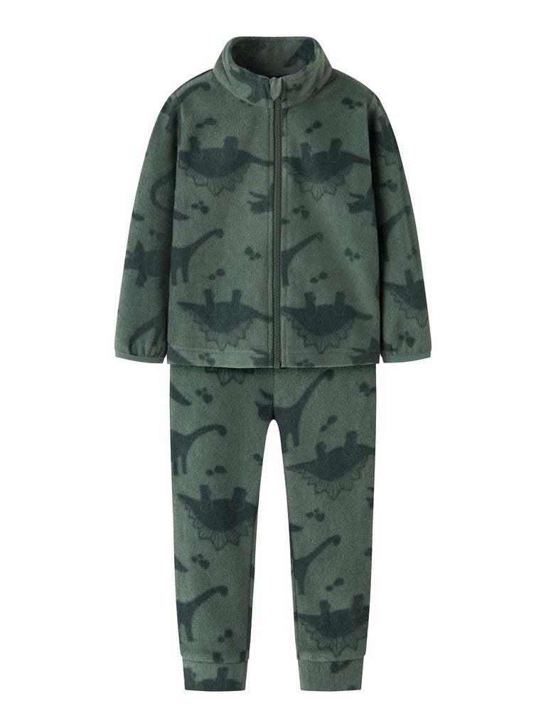 Fleece-set Spektra Dinosaurier Grön