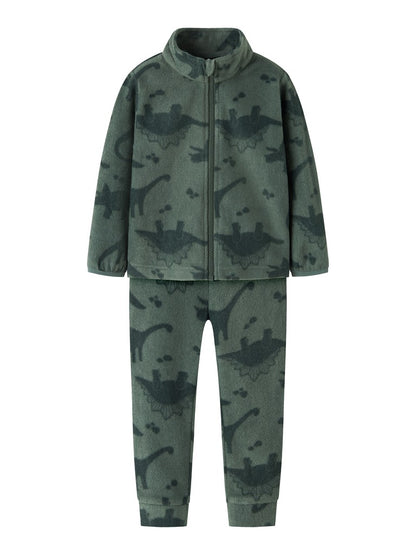 Fleece-set Spektra Dinosaurier Grön
