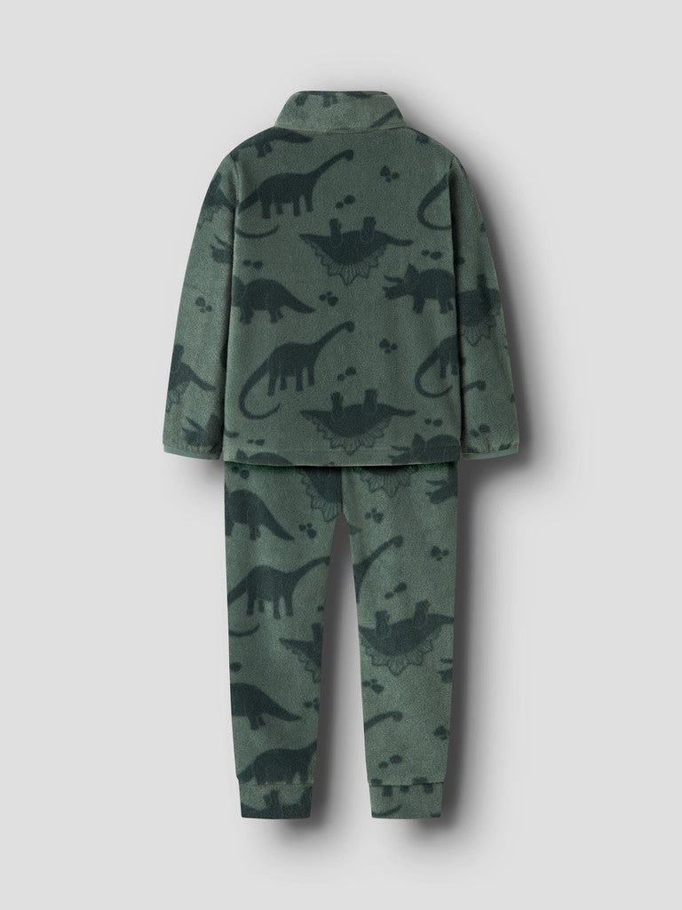 Fleece-set Spektra Dinosaurier Grön