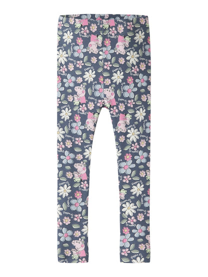 Legging Ribbad Greta Gris Jundi Mönstrade Blå