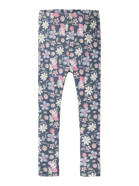 Legging Ribbad Greta Gris Jundi Mönstrade Blå