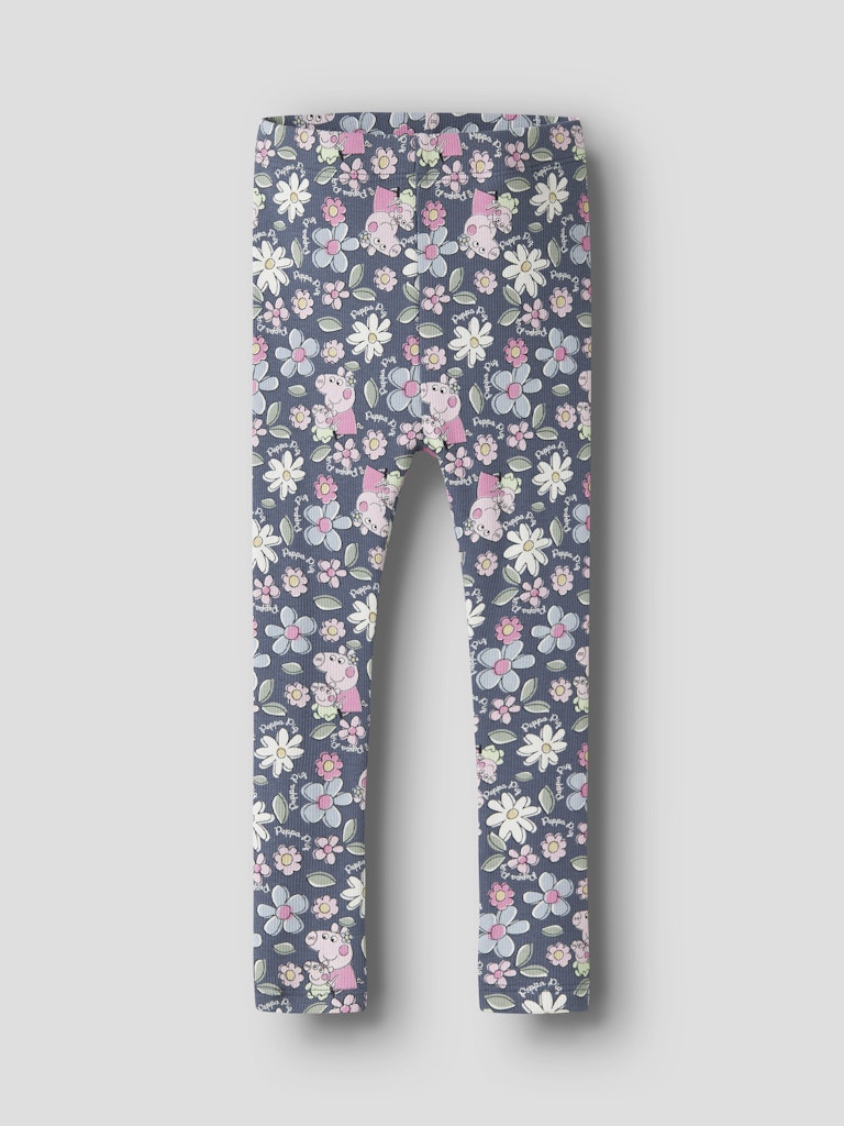 Legging Ribbad Greta Gris Jundi Mönstrade Blå