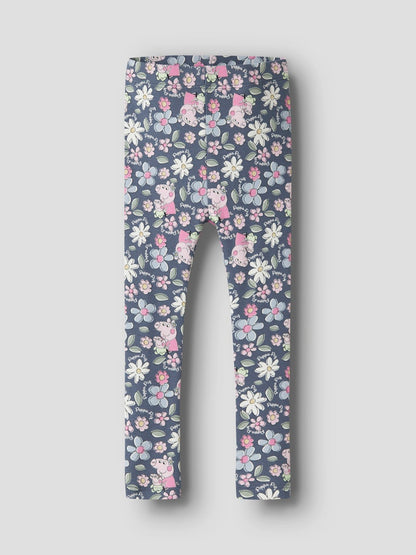 Legging Ribbad Greta Gris Jundi Mönstrade Blå