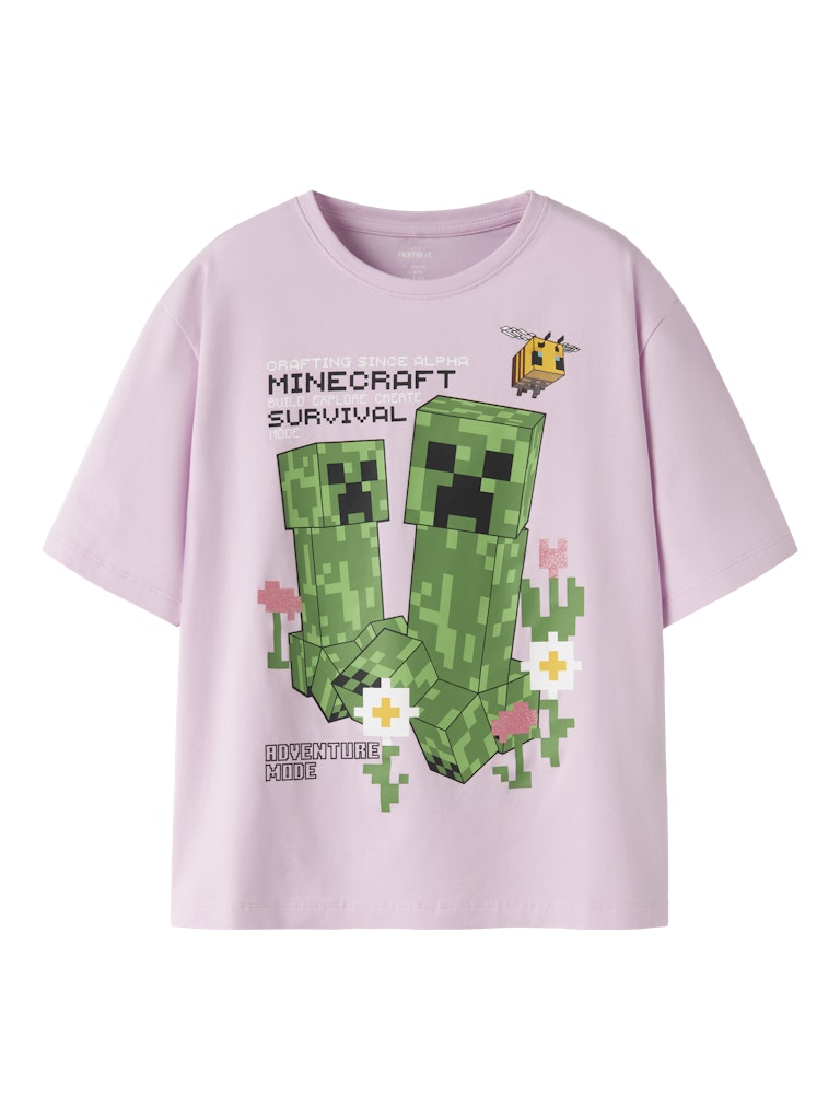 T-shirt Minecraft Kortärmad Jylda Rosa