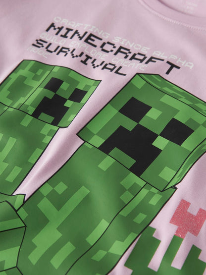 T-shirt Minecraft Kortärmad Jylda Rosa