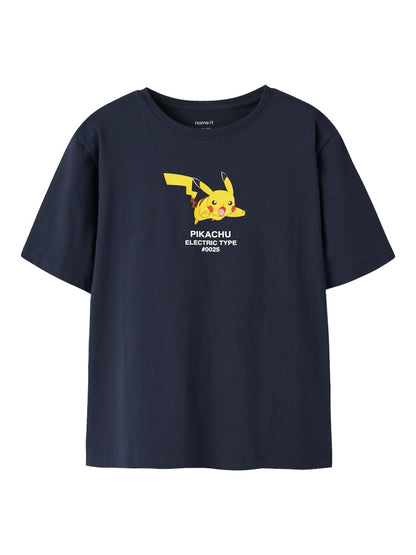 T-shirt Pokémon Kortärmad Jyk Marin Blå