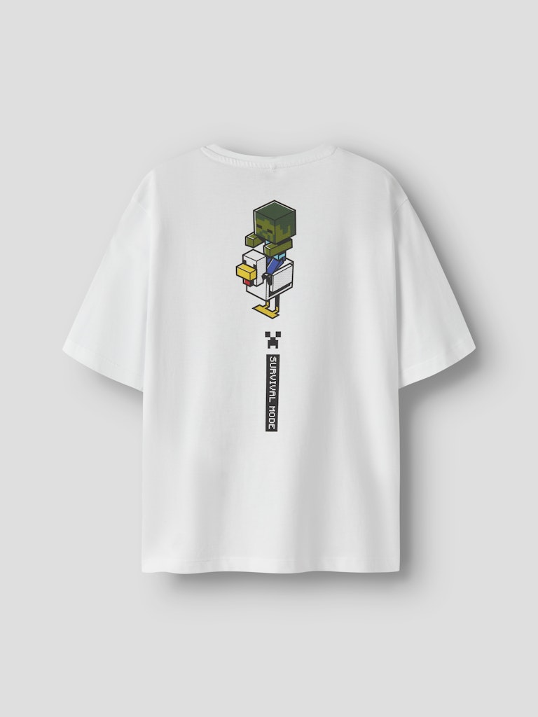 T-shirt Minecraft Kortärmad Jun Vit