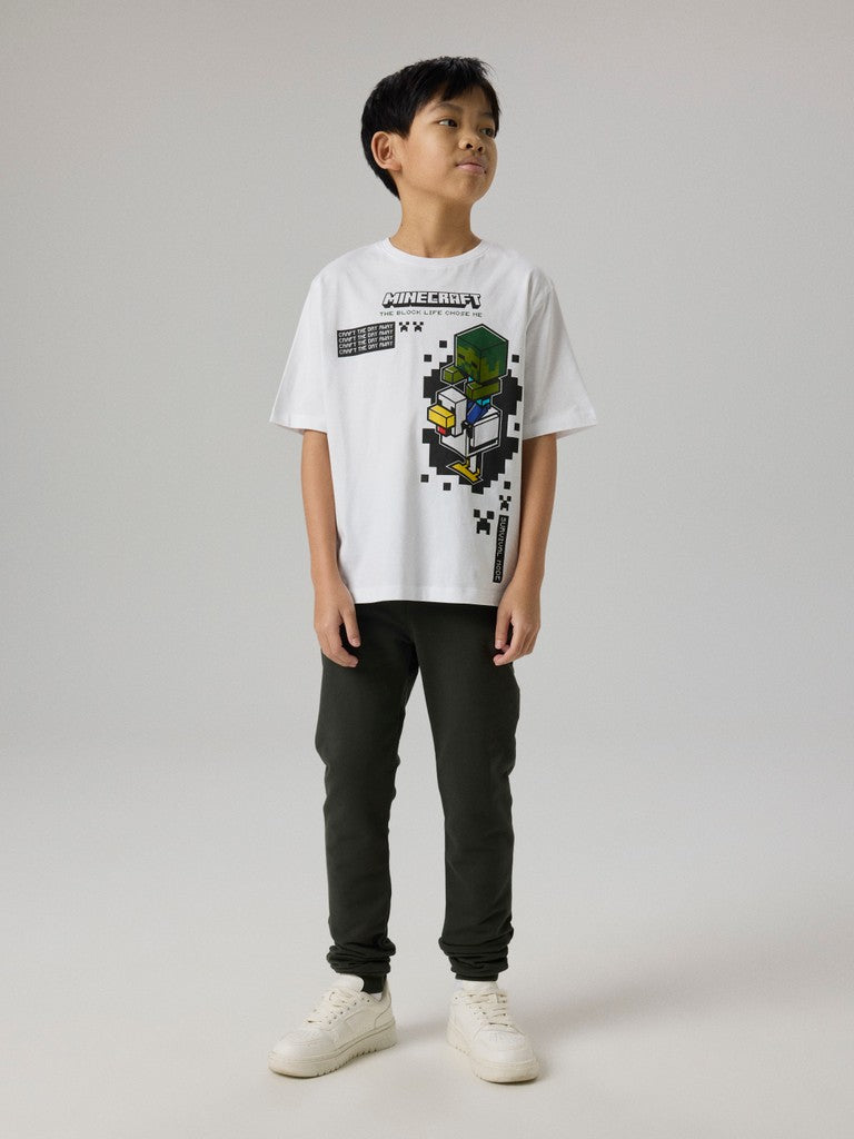 T-shirt Minecraft Kortärmad Jun Vit