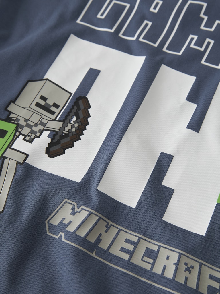 T-shirt Minecraft Kortärmad Jun Blå