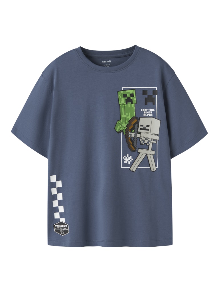 T-shirt Minecraft Kortärmad Jun Blå