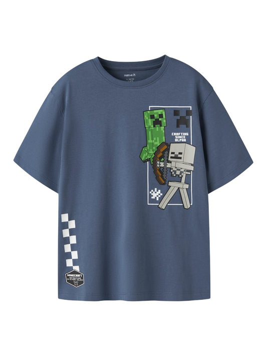 T-shirt Minecraft Kortärmad Jun Blå