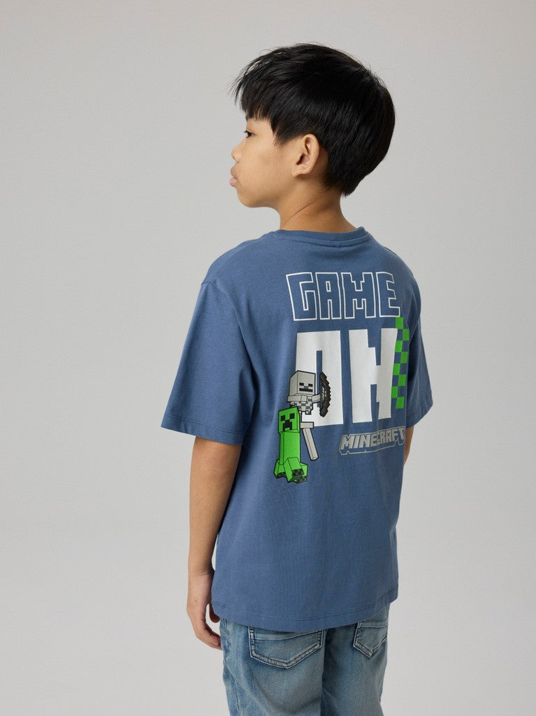 T-shirt Minecraft Kortärmad Jun Blå