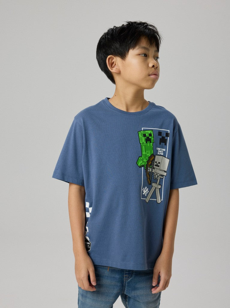T-shirt Minecraft Kortärmad Jun Blå