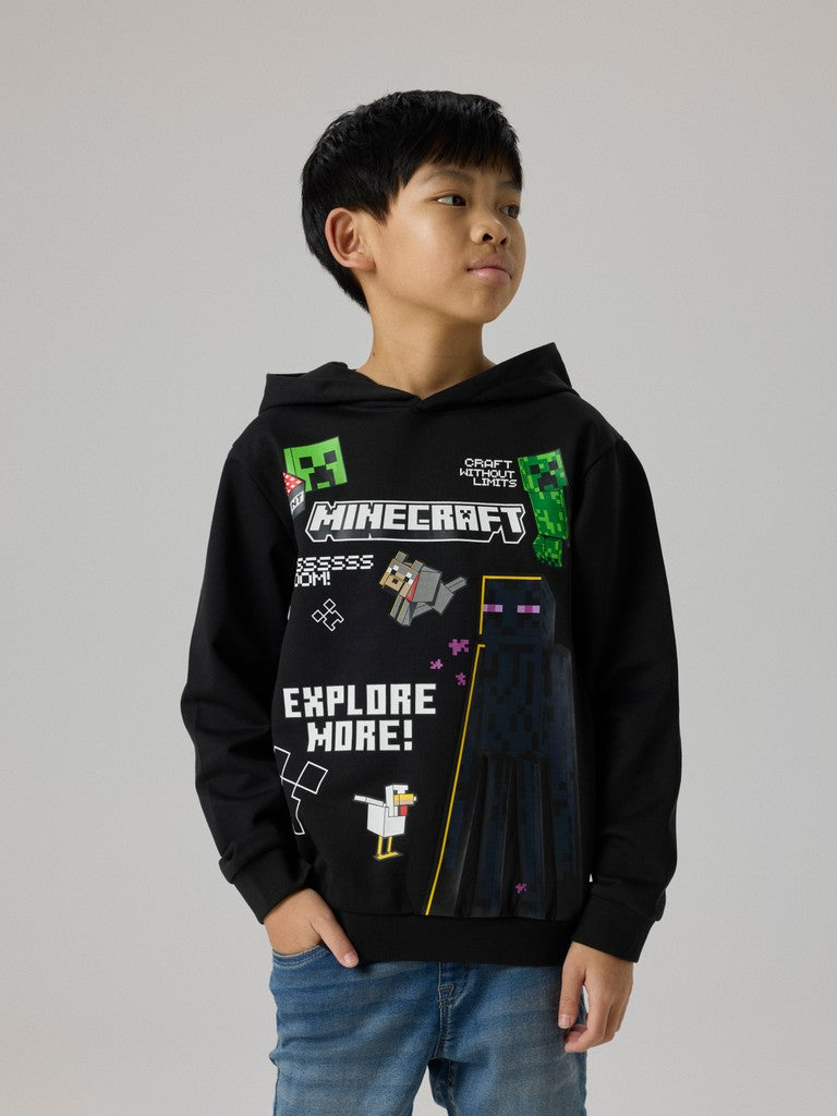 Hoodie Minecraft Sweat Ju Svart