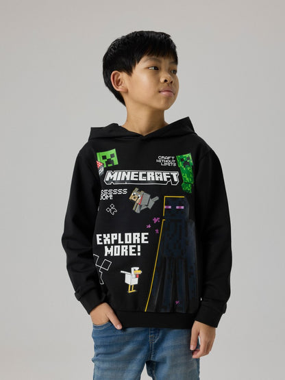 Hoodie Minecraft Sweat Ju Svart