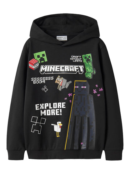 Hoodie Minecraft Sweat Ju Svart
