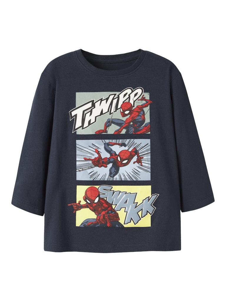 Långärmad Topp Spider-Man Jarl Marinblå
